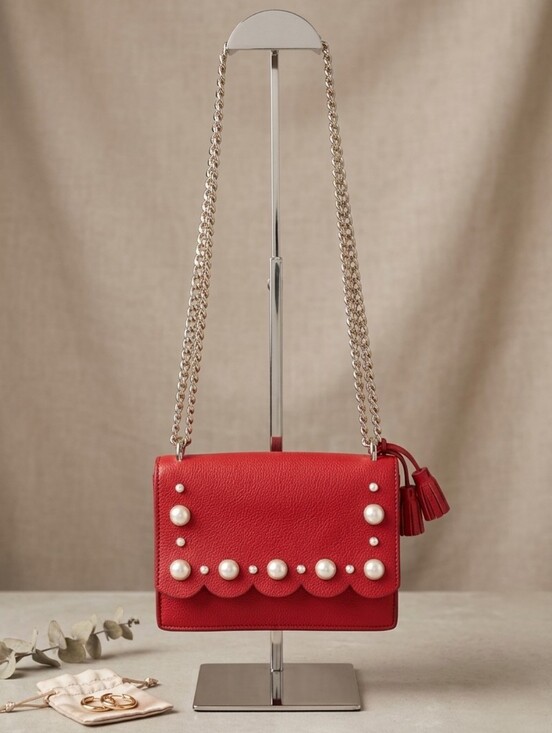 kate spade Handbags - Kate Spade Hayes Street Pearl Hazel Scalloped Crossbody Bag - Royal Red